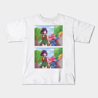 Summer Day with Hotaru and Chibiusa Kids T-Shirt